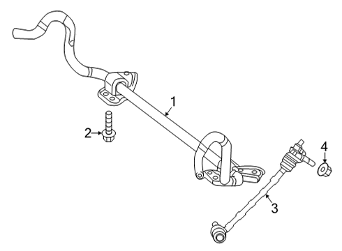 2024 Mercedes-Benz C43 AMG Stabilizer Bar & Components - Front Diagram