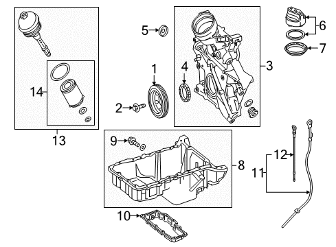 2018 Mercedes-Benz SLC300 Engine Parts & Mounts, Timing, Lubrication System Diagram 1