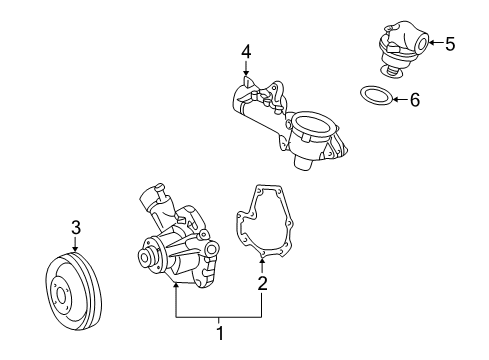 2002 Mercedes-Benz C230 Water Pump Diagram