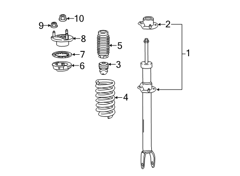 2021 Mercedes-Benz CLS450 Struts & Components - Front