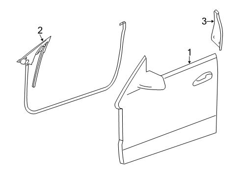 Door Weatherstrip Diagram for 207-727-01-87