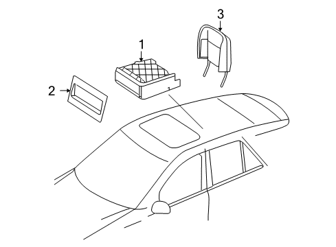 2012 Mercedes-Benz GL550 Entertainment System Components Diagram