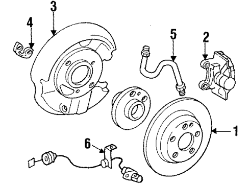 1990 Mercedes-Benz 300E Anti-Lock Brakes Diagram 6