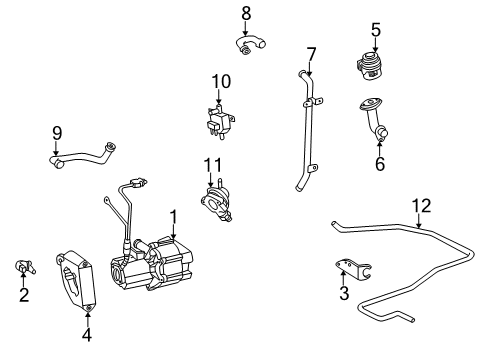 1994 Mercedes-Benz C280 Emission Components Diagram