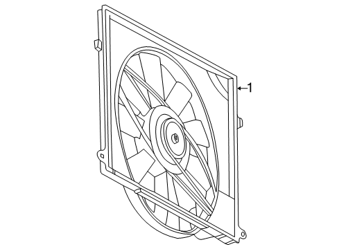 2004 Mercedes-Benz S500 Cooling System, Radiator, Water Pump, Cooling Fan Diagram 1