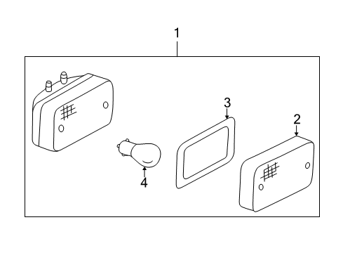 2005 Mercedes-Benz G55 AMG Rear Fog Lamps & Reflex Diagram