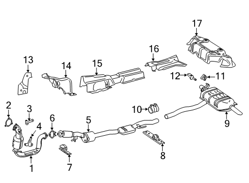 2019 Mercedes-Benz A220 Exhaust Components Diagram