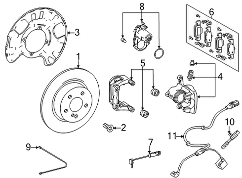 2021 Mercedes-Benz GLE580 Rear Brakes Diagram