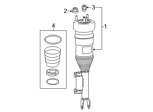 2021 Mercedes-Benz CLS450 Struts & Components - Front Diagram 3