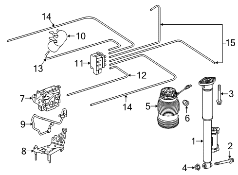 2018 Mercedes-Benz GLC300 Shocks & Components - Rear Diagram 1