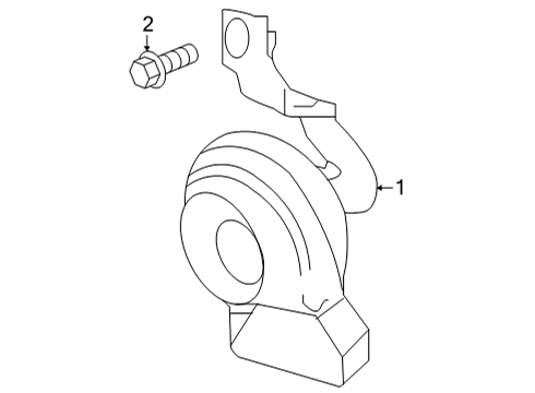 2023 Mercedes-Benz GLE63 AMG S Horn Diagram 1