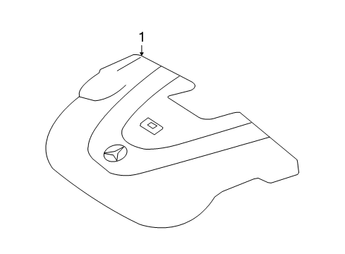 2009 Mercedes-Benz GL550 Engine Appearance Cover Diagram