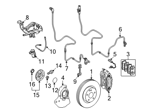 Brake Pads Diagram for 000-420-92-04-90