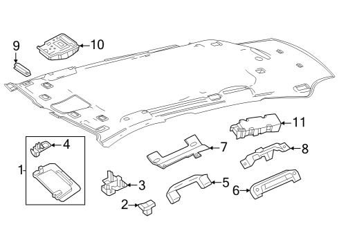 Grip Handle Front Bracket Diagram for 254-815-24-00