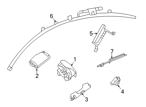 2017 Mercedes-Benz E550 Air Bag Components Diagram 1