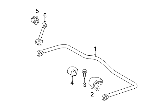 2010 Mercedes-Benz Sprinter 2500 Rear Suspension Components, Stabilizer Bar Diagram 3