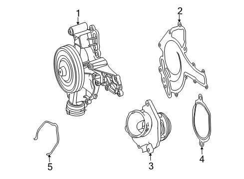 2008 Mercedes-Benz CLK550 Water Pump Diagram