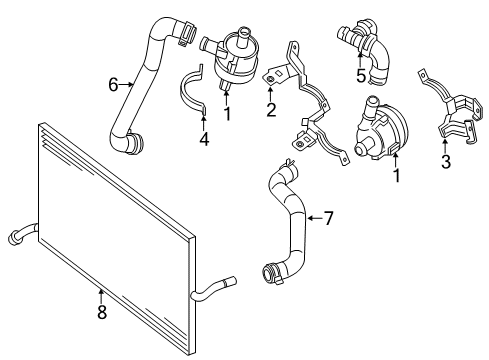 2013 Mercedes-Benz E400 Inverter Cooling Components