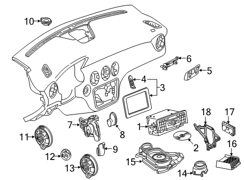 2014 Mercedes-Benz CLA250 Sound System Diagram