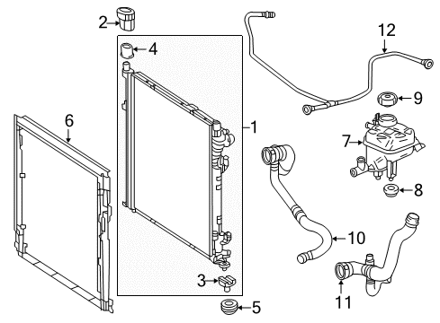 2013 Mercedes-Benz ML550 Radiator & Components