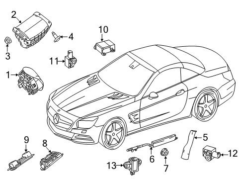 Passenger Inflator Module Diagram for 231-860-13-00