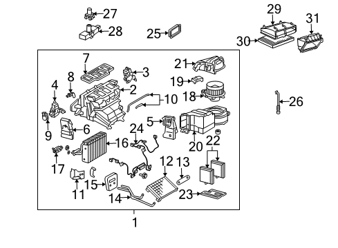 2004 Mercedes-Benz C230 Automatic Temperature Controls Diagram 1