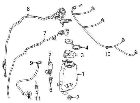 2017 Mercedes-Benz S550 Washer Components