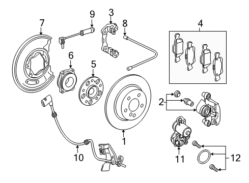 2011 Mercedes-Benz GLK350 Rear Brakes Diagram