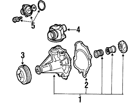 1993 Mercedes-Benz 500E Water Pump Diagram