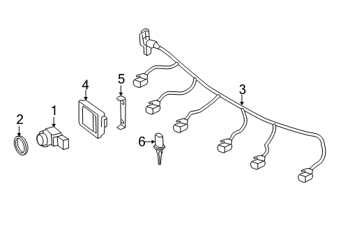 2018 Mercedes-Benz E63 AMG S Electrical Components - Front Bumper Diagram