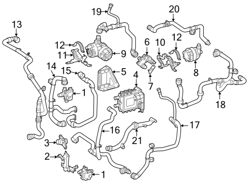 2023 Mercedes-Benz EQB 250 Hoses, Lines & Pipes Diagram 1