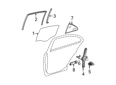 Fixed Glass Diagram for 211-730-05-55