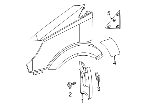 2018 Mercedes-Benz Sprinter 2500 Exterior Trim - Fender Diagram