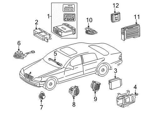 2004 Mercedes-Benz CL55 AMG Sound System Diagram