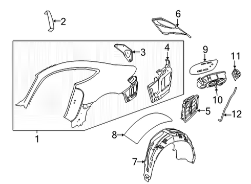 2017 Mercedes-Benz AMG GT S Quarter Panel & Components Diagram