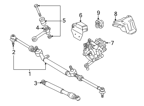 1999 Mercedes-Benz CLK320 Steering Column & Wheel, Steering Gear & Linkage