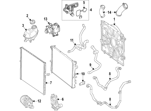 2020 Mercedes-Benz GLE450 Cooling System, Radiator, Water Pump, Cooling Fan Diagram 2