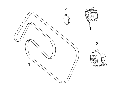 2005 Mercedes-Benz CLK320 Belts & Pulleys Diagram