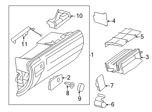 2006 Mercedes-Benz R350 Glove Box Diagram