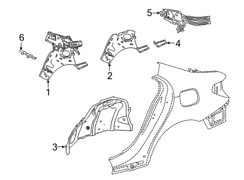 2020 Mercedes-Benz CLA45 AMG Inner Structure - Quarter Panel