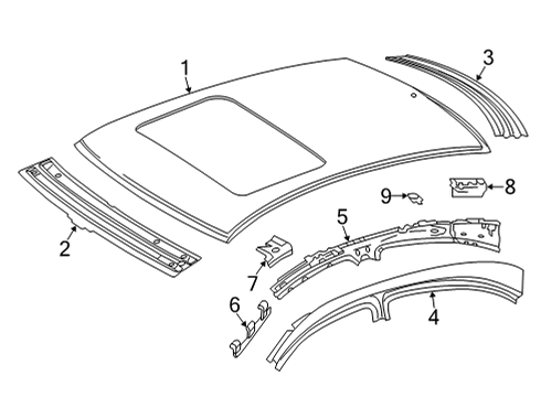 2021 Mercedes-Benz AMG GT 63 Roof & Components Diagram 2