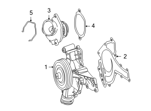 2007 Mercedes-Benz S550 Water Pump Diagram