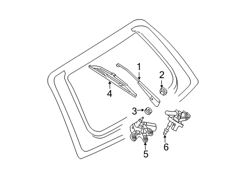 2008 Mercedes-Benz E63 AMG Wiper & Washer Components Diagram 1