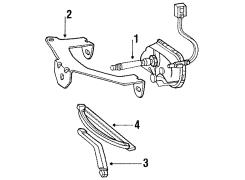 1991 Mercedes-Benz 350SD Headlamps, Headlamp Washers/Wipers, Lighting Diagram 2