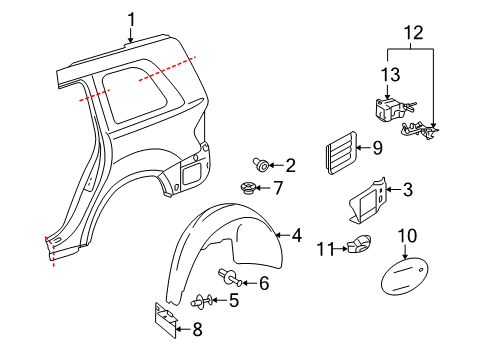 2008 Mercedes-Benz GL450 Fuel Door, Electrical Diagram