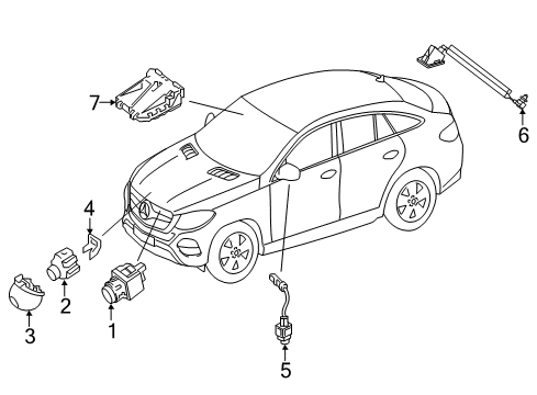 2018 Mercedes-Benz GLE43 AMG Electrical Components Diagram 2