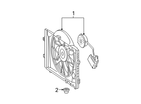 2006 Mercedes-Benz C350 Cooling System, Radiator, Water Pump, Cooling Fan Diagram 1