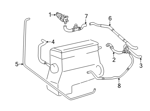 2005 Mercedes-Benz C230 Recirc Pump & Hoses Diagram 1