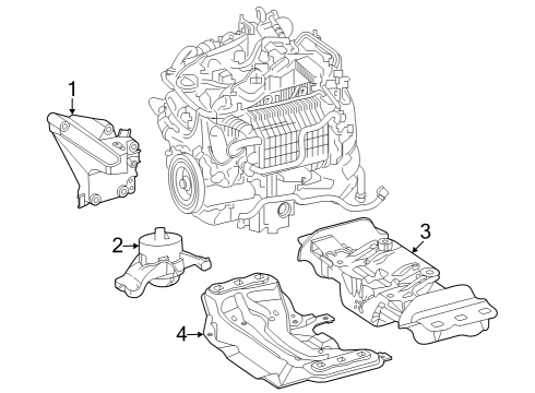 2024 Mercedes-Benz C43 AMG Engine & Trans Mounting Diagram