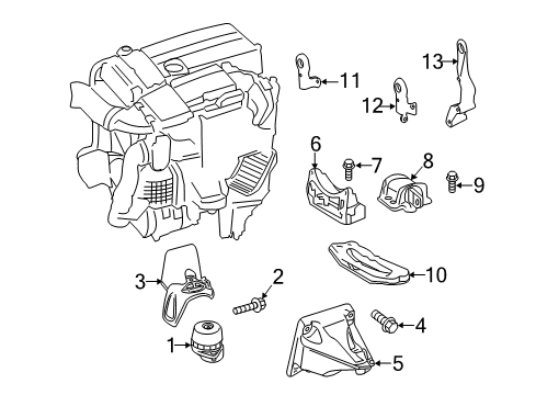 Mount Bracket Diagram for 271-223-23-04